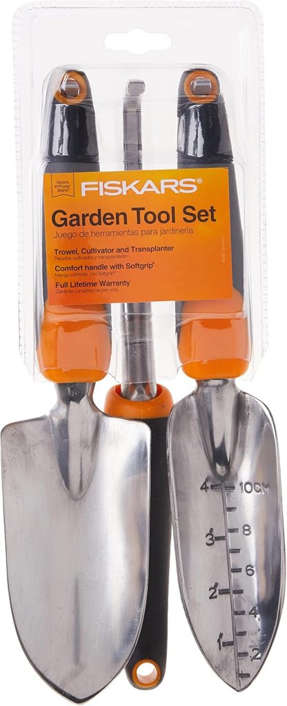 Fiskars 384490-1001 Ergo Garden Tool Set, Regular Package, Black/Orange Fiskars 384490-1001 Ergo Garden Tool Set, Regular Package, Black/Orange