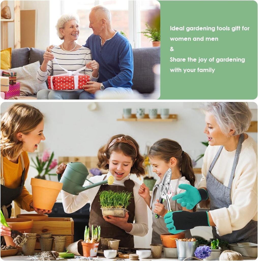 Garden Tools, 8-Piece Garden Tool Set with Non-Slip Ergonomic Handles, Lightweight Aluminum Alloy Rust-Proof Durable Gardening Hand Tools, Ideal Gardening Tools Gifts for Women and Men Garden Tools, 8-Piece Garden Tool Set with Non-Slip Ergonomic Handles, Lightweight Aluminum Alloy Rust-Proof Durable Gardening Hand Tools, Ideal Gardening Tools Gifts for Women and Men