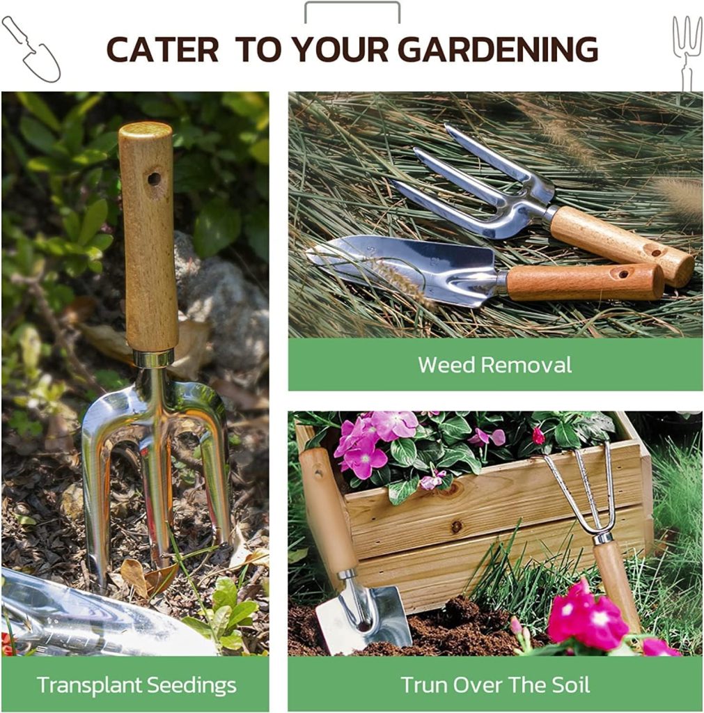 Gardening Tools 9-Piece Heavy Duty Gardening Hand Tools with Fashion and Durable Garden Tools Organizer Handbag,Rust-Proof Garden Tool Set, Ideal Gardening Gifts for Women Gardening Tools 9-Piece Heavy Duty Gardening Hand Tools with Fashion and Durable Garden Tools Organizer Handbag,Rust-Proof Garden Tool Set, Ideal Gardening Gifts for Women