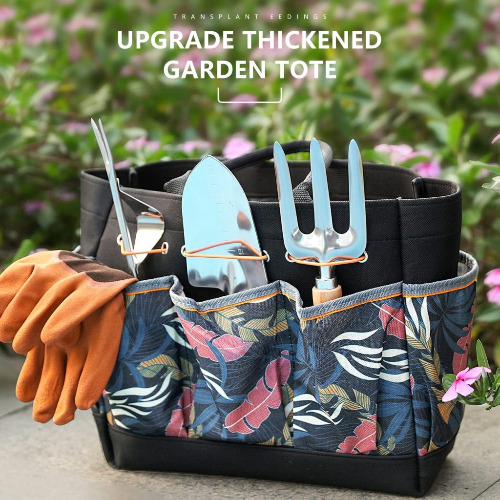 Gardening Tools 9-Piece Heavy Duty Gardening Hand Tools with Fashion and Durable Garden Tools Organizer Handbag,Rust-Proof Garden Tool Set, Ideal Gardening Gifts for Women Gardening Tools 9-Piece Heavy Duty Gardening Hand Tools with Fashion and Durable Garden Tools Organizer Handbag,Rust-Proof Garden Tool Set, Ideal Gardening Gifts for Women