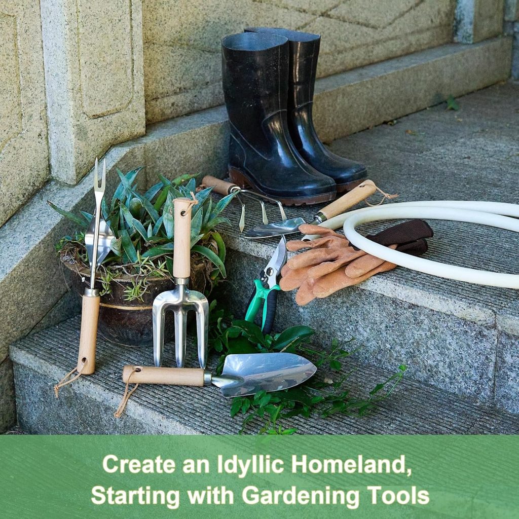 Gardening Tools of 9 Pieces | Stainless Steel Heavy-Duty Gardening Hand Tools with a Delicate and Durable Storage Bag and Anti-Slip Rubber Gloves | Garden Tools Make Ideal Gardening Gifts for Women Gardening Tools of 9 Pieces | Stainless Steel Heavy-Duty Gardening Hand Tools with a Delicate and Durable Storage Bag and Anti-Slip Rubber Gloves | Garden Tools Make Ideal Gardening Gifts for Women