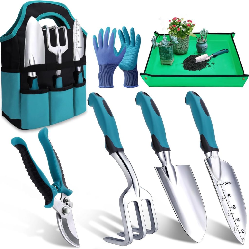 Kynup Garden Tools 7-Piece, Gardening Hand Tools, Gardening Tools Set with Rust-Proof,Stainless Steel, Aluminum Alloy Material, Gardening Supplies Set Ideal Gardening Gift Kynup Garden Tools 7-Piece, Gardening Hand Tools, Gardening Tools Set with Rust-Proof,Stainless Steel, Aluminum Alloy Material, Gardening Supplies Set Ideal Gardening Gift