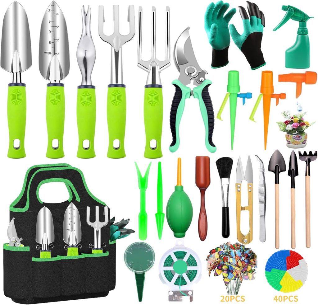 84 PCS Garden Tools Set,10pcs Succulent Tools Set Included 6pcs Large Heavy Duty Aluminum Gardening Hand Tools 12.5IN with Garden Tool Bag,Gloves Sprayer etc.Gardening Gifts for Men Women Garden Gifts 84 PCS Garden Tools Set,10pcs Succulent Tools Set Included 6pcs Large Heavy Duty Aluminum Gardening Hand Tools 12.5IN with Garden Tool Bag,Gloves Sprayer etc.Gardening Gifts for Men Women Garden Gifts