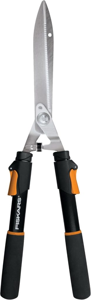 Fiskars Power-Lever Hedge Shears - 25-33 Extendable Handle - Plant Cutting Scissors - Yard and Garden Tools - Orange/Black Fiskars Power-Lever Hedge Shears - 25-33 Extendable Handle - Plant Cutting Scissors - Yard and Garden Tools - Orange/Black