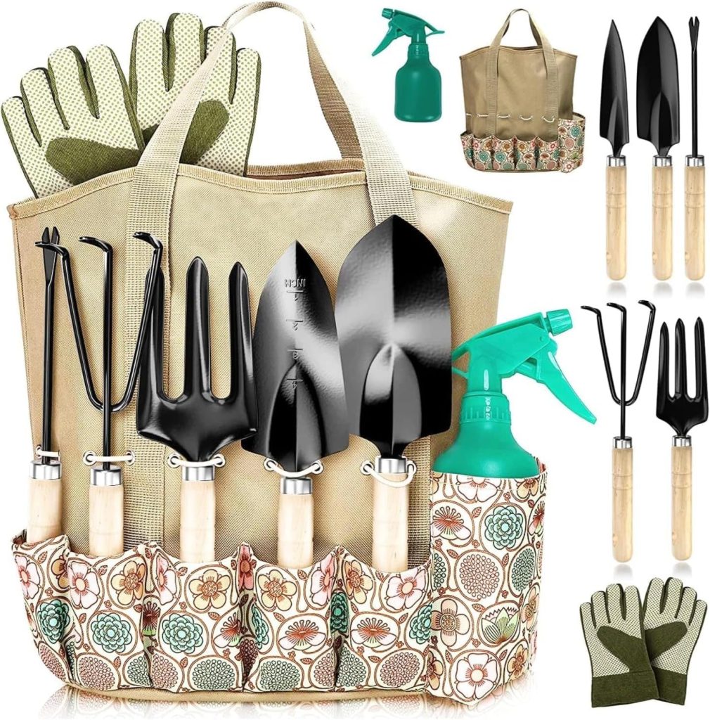Gardening Tools for Women Stainless Steel Gardening Tools - Gardening Kit Garden Tools for Women Includes Shovel Trowel Fork Rake Gardening Gloves Perfect Gardening Gifts Gardening Tools for Women Stainless Steel Gardening Tools - Gardening Kit Garden Tools for Women Includes Shovel Trowel Fork Rake Gardening Gloves Perfect Gardening Gifts