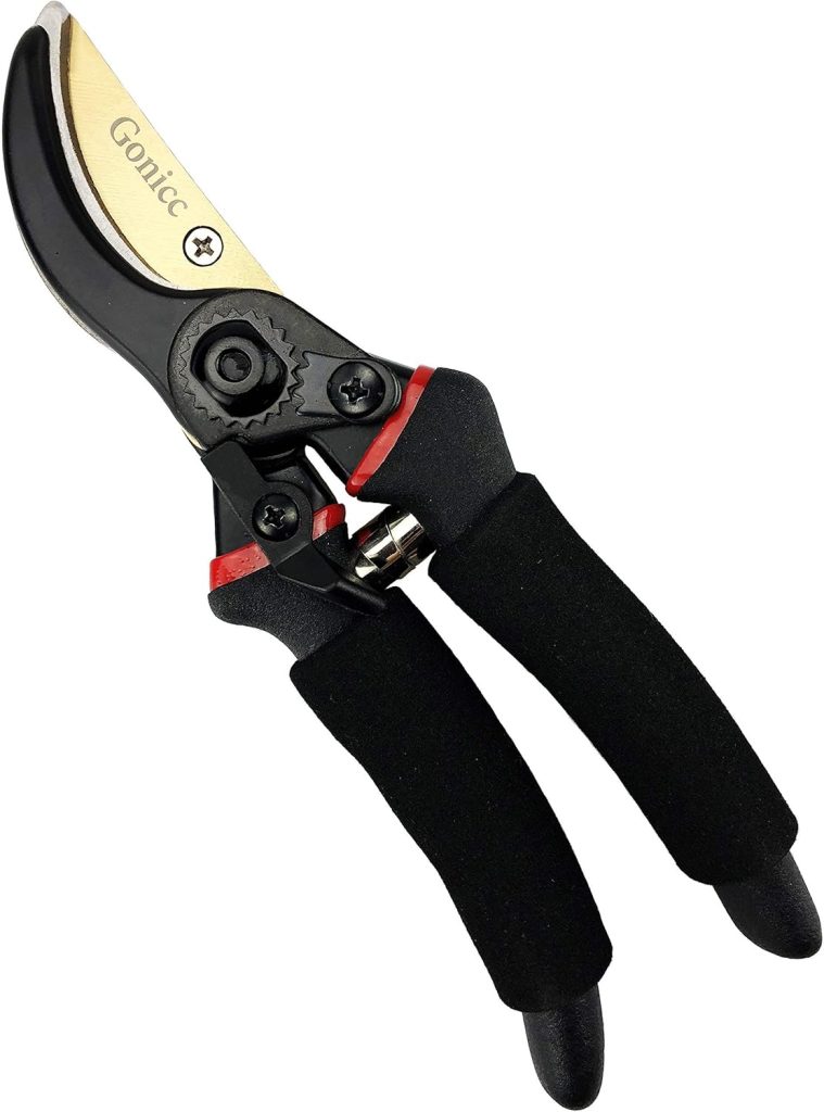 gonicc 8 Professional Premium Titanium Bypass Pruning Shears (GPPS-1003), Hand Pruners, Garden Clippers.
