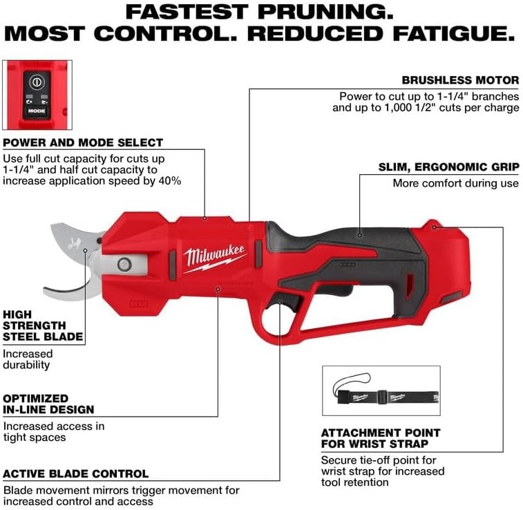 Milwaukee Shears Pruning BRUSHLESS M12 2534-20
