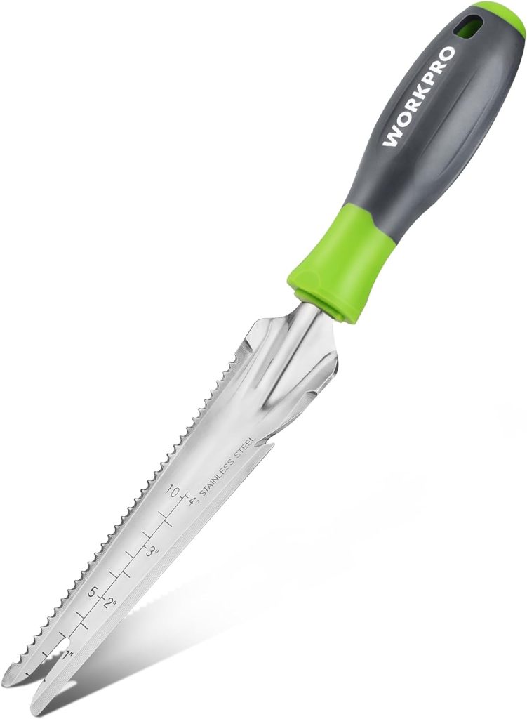 WORKPRO Hand Weeder Puller, 5-in-1 Stainless Steel Garden Trowel with Soft Handle, Gardening Weeding Tool for Easy Weeder Removal, Planting, Weeding, Flower Vegetable Care in Garden Lawn Yard WORKPRO Hand Weeder Puller, 5-in-1 Stainless Steel Garden Trowel with Soft Handle, Gardening Weeding Tool for Easy Weeder Removal, Planting, Weeding, Flower Vegetable Care in Garden Lawn Yard